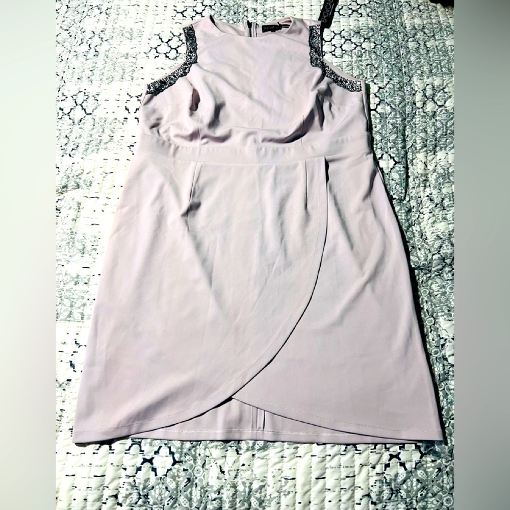 Size 18 Showcase at Dorothy Perkins Light Pink Jeweled Sleeveless Dress